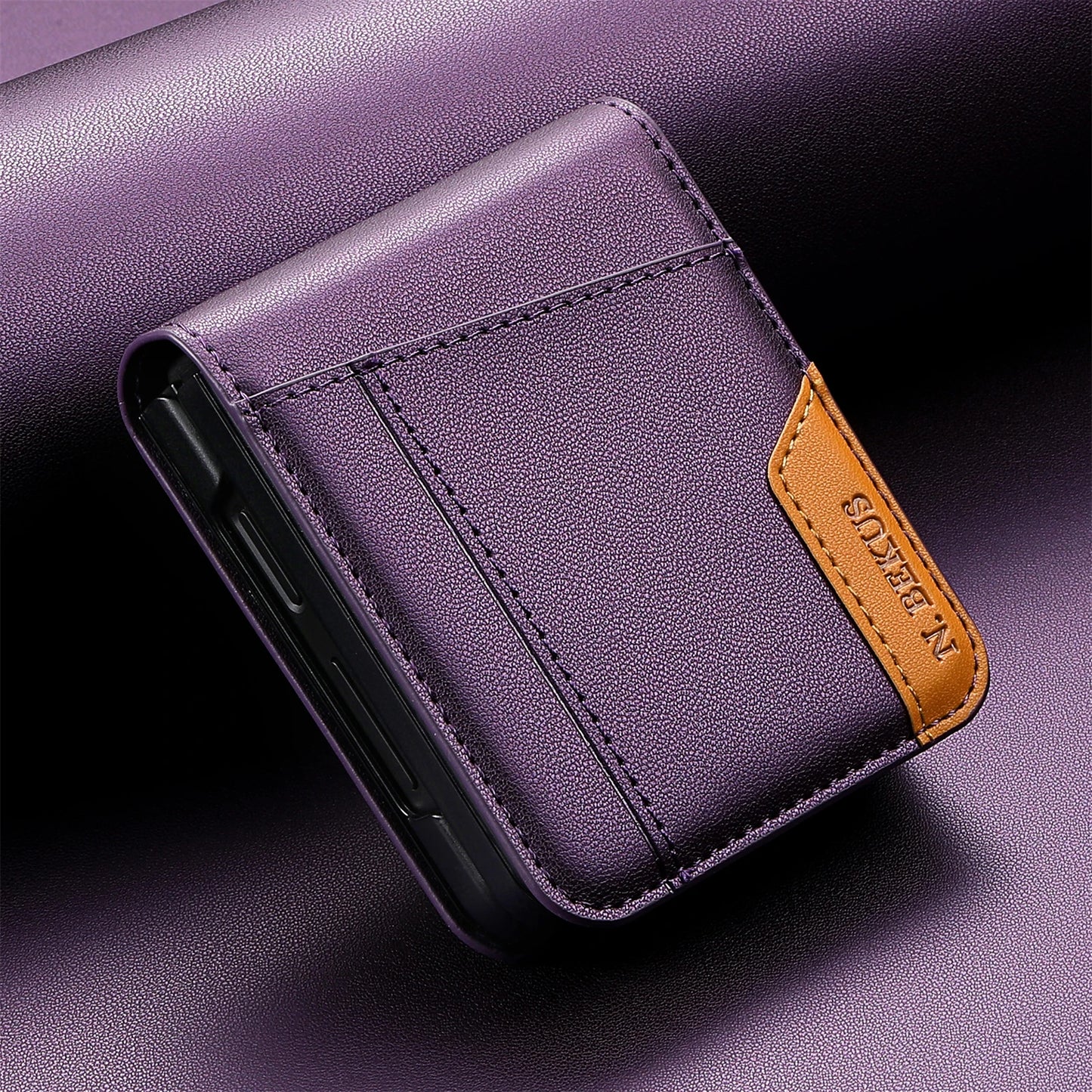 Flip Leather Phone Case For Samsung Galaxy Z Flip 8 7 FE 6 5 4 3 5G Flip7 Flip8 Wallet Card Holder Phone Bag Book Cover Etui