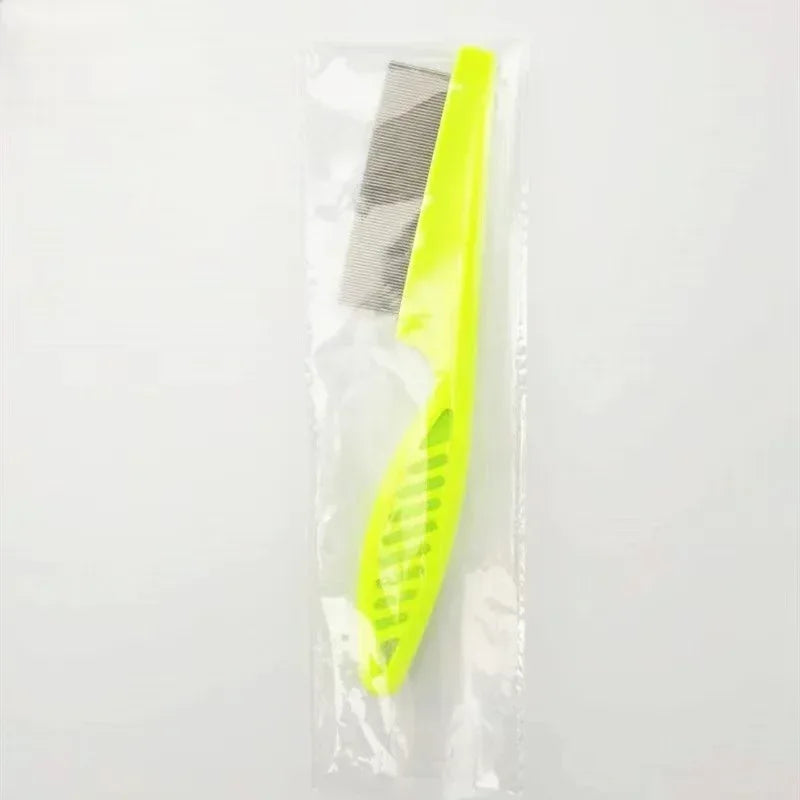 1/2pc Pet Hair Shedding Comb Stainless Steel Flea Comb for Cat Dog Pet Comfort Flea Hair Grooming Comb Dog Brush Grooming Tools - Urbizia