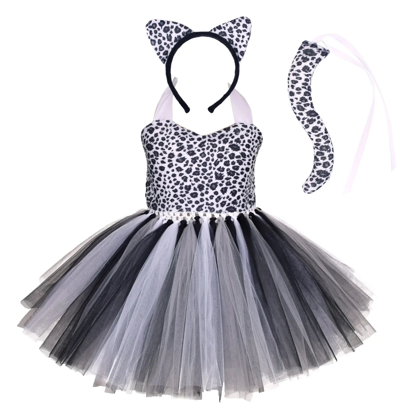 Baby Girls Halloween Animal Cosplay Costume – Forest Theme Tutu Dress for Birthday Party