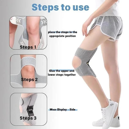 1PC Joint Support Knee Pad Non-slip Lift Pain Relief For Knee Power Spring Force Stabilizer Knee Booster Working Sports Elder
