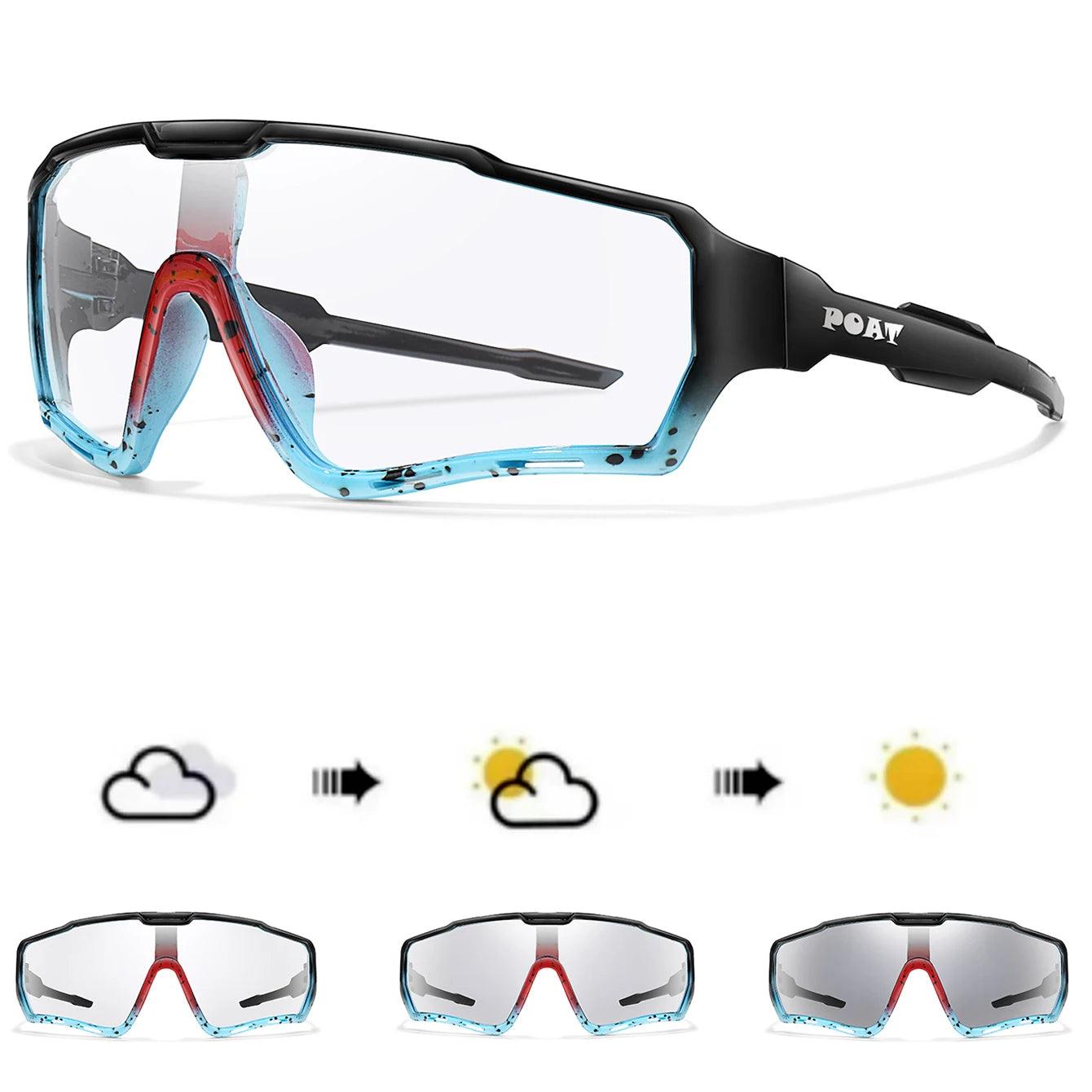 POAT Photochromic UV400 MTB Cycling Sunglasses