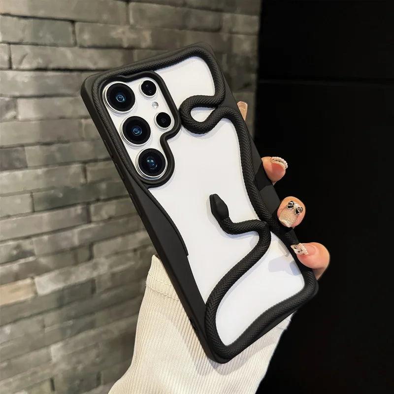 Plating 3D Snake TPU Case for Samsung Galaxy Series
