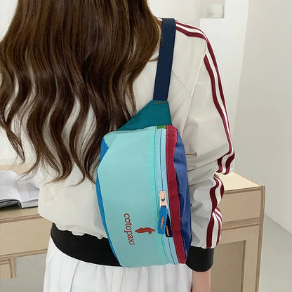 Fashionable Large Capacity Unisex Camel Design Waist Bag Chest Bag Outdoor Hiking Crossbody Bag Toiletry Cosmetic Pouch