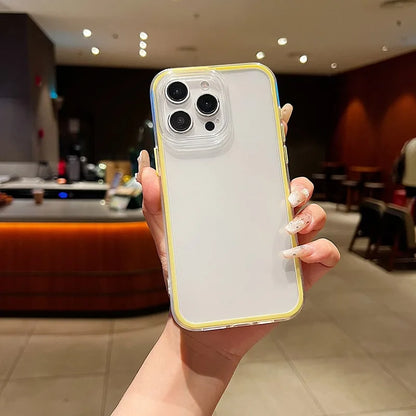 Luxury Crystal Clear Acrylic Case for IPhone 18 Pro 17 16 15 14 13 Pro Max Candy Color Transparent Shockproof Protection Cover