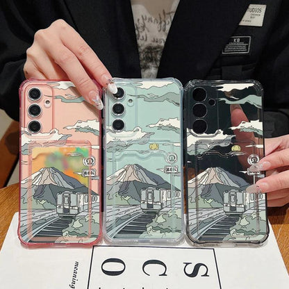 Card Bag Wallet TPU Case for Samsung Galaxy Series