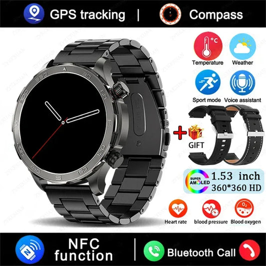 2026 New GPS Smart Watch Men AMOLED Screen Always Show Time Heart Rate IP68 Waterproof Bluetooth Call Sports Fitness Smart Watch - Urbizia