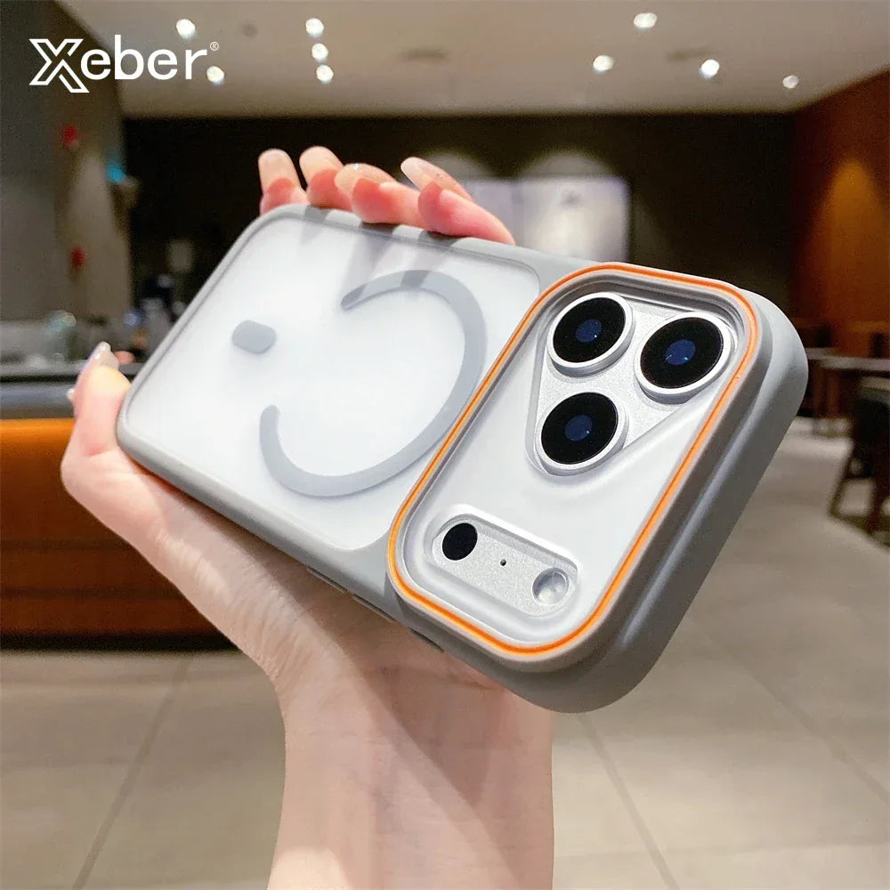 Luxury Transparent for Magsafe TPU Magnetic Case for iPhone 17 16 15 14 13 12 11 Pro Max Plus Air Wireless Charging Back Cover