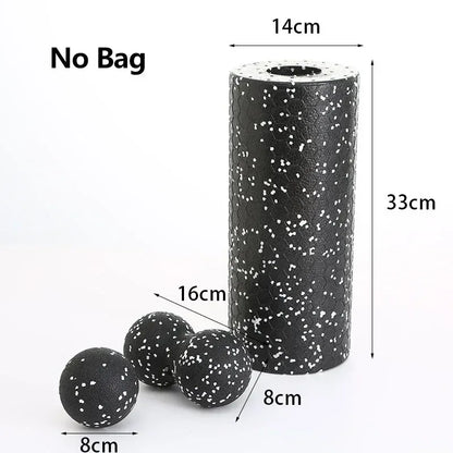 Hollow Yoga Roller Massage Peanut Ball Set EPP Fitness Foam Column For Back Pain Legs Hip Deep Tissue Stretching Muscle Relax - Urbizia