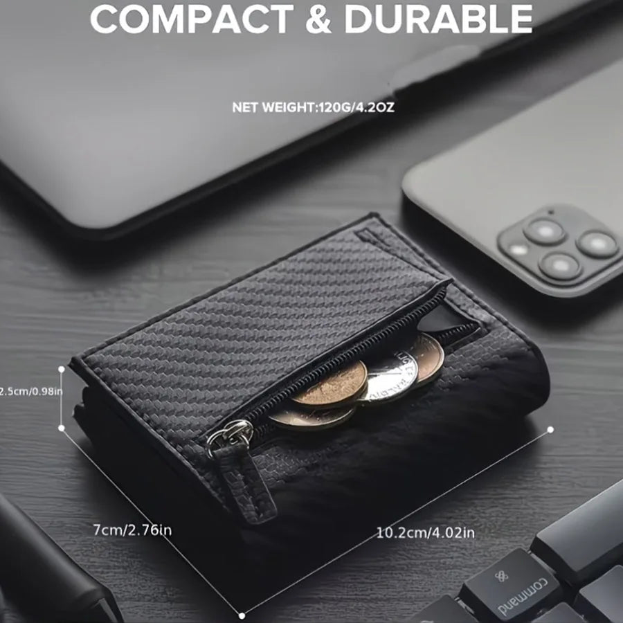 Slim RFID Pop-Up Metal Wallet for Men