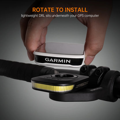 RAVEMEN FR160 Bike Front Light For Garmin XOSS IGPSPORT Magene GPS Computers USB-C Rechargeable Bicycle COB LED Headlight Daytime Warning Safety Waterproof IPX6 Side Visibility 6 Modes Compact Lightweight 55g