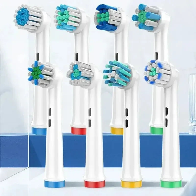 4PCS Dupont Bristle Electric Toothbrush Heads Whiten Teeth/Daily Clean/Precison Cleaning/Soft Care Teeth Function For Oral B - Urbizia