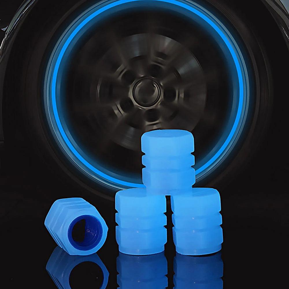 Luminous Fluorescent Car Tire Valve Stem Caps