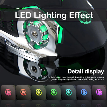 2.4G Wireless Mouse Bluetooth Mouse RGB Backlit Gaming Mouse Rechargeable Mice Silent Mouse 3600 DPI Mouse for Macbook Laptop