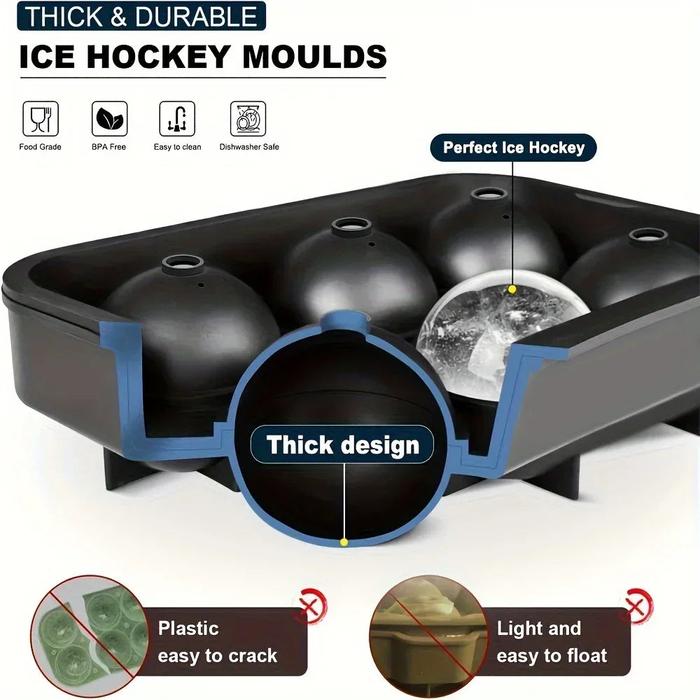 6-Grid Silicone Ice Cube Tray DIY Freezer Mold