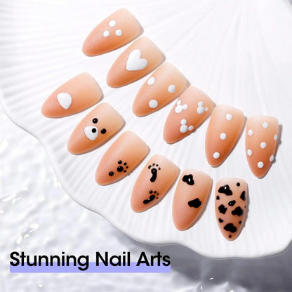 5-in-1 Nail Art Dotting Pen Press-Type Multi-Headed Size Nail Point Ballpoint Pen Wave Point/Smudge/Spot Drill Tool Manicure Pen