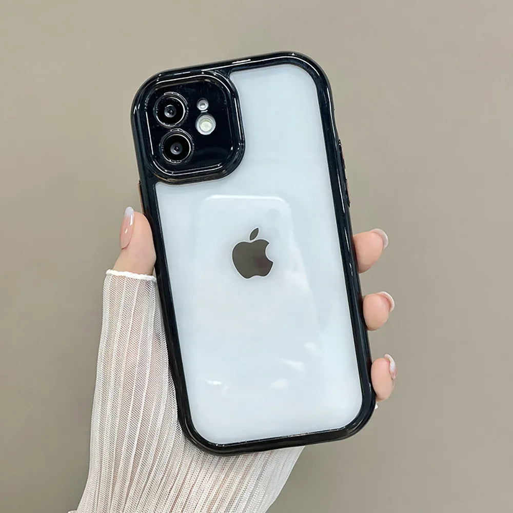 Candy Color Clear Silicone Case for iPhone