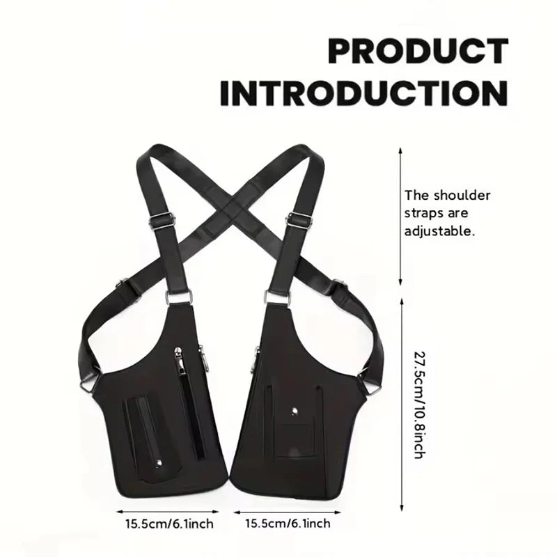 Men'S Retro Strap Underarm Bag Multifunctional Outdoor Backpack Cycling Hiking Phone Bag Holiday Gift for Boyfriend Father