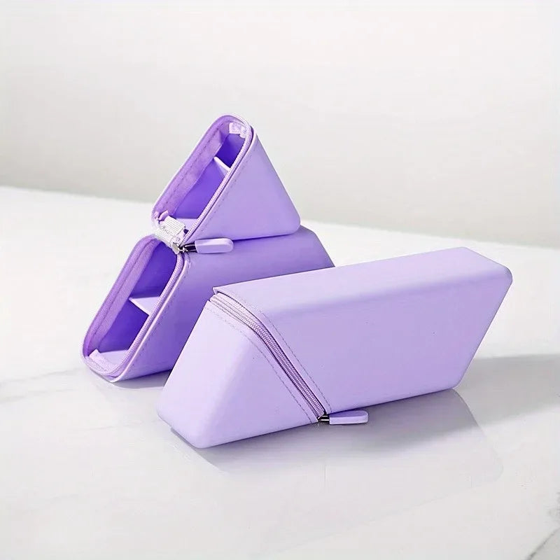 Foldable Silicone Pen Holder-Large Capacity Expandable Pencil Cup for Desk, Study & Office, Portable Gift for Students/Teachers - Urbizia