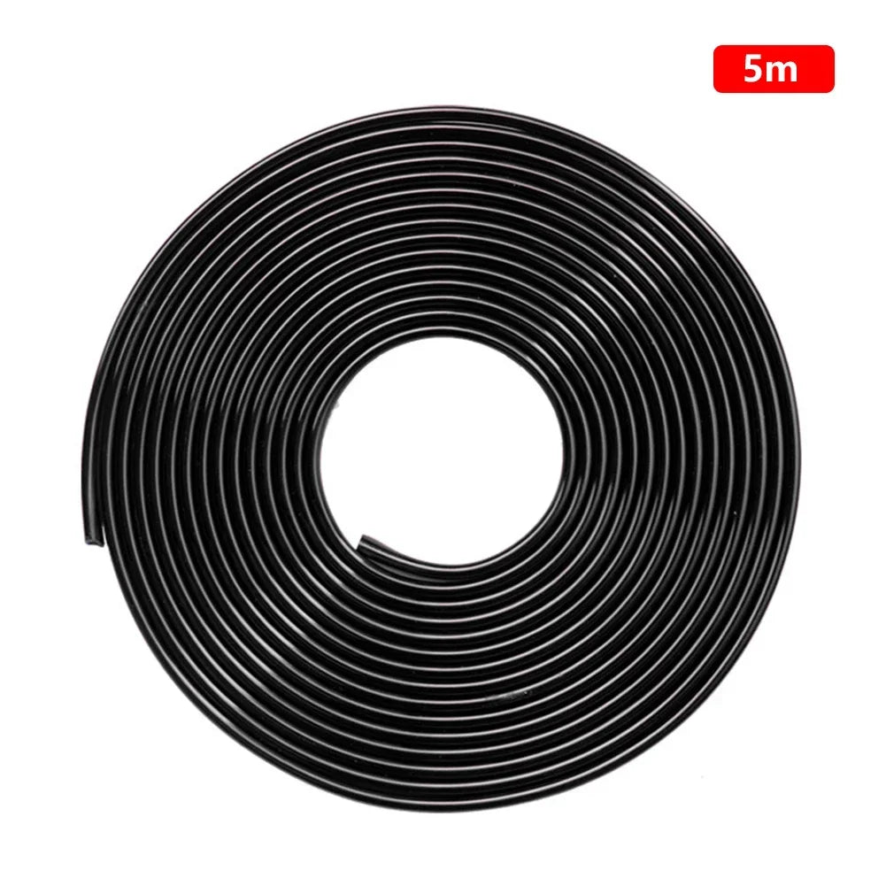 2/5/10M Chrome Car Door Edge Protection Strip Auto Door Anti Collision Strip Door Moldings Trim Adhesive Scratch Protector