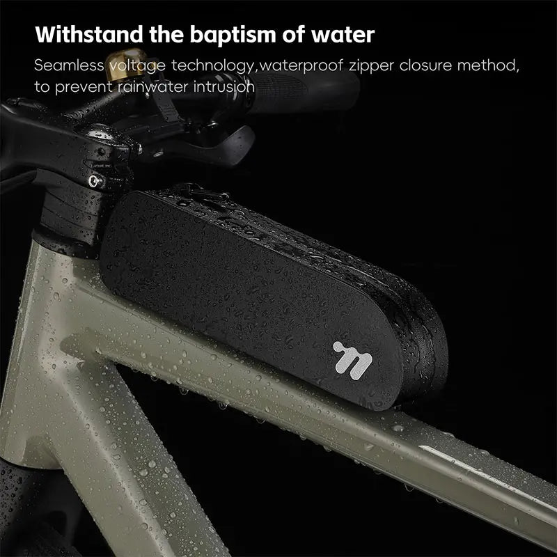 WEST BIKING Bike Top Tube Bag TPU Cycling Front Bag With Screws or Straps Waterproof Windproof Gravel Road Bike Top Frame Bag