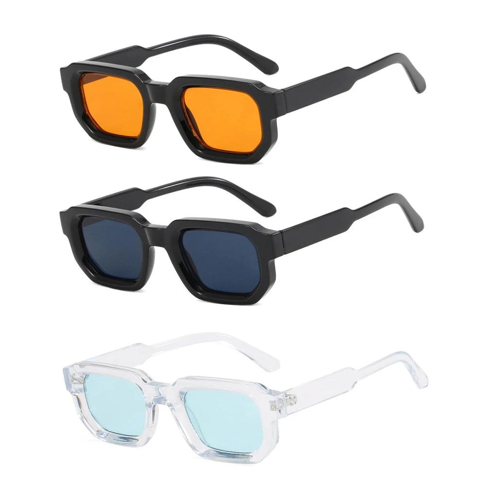 Men Vintage Rectangle pc Frame Sunglasses Fashion Retro Sun Glasses Luxury Brand Design Shades Eyewear Women Goggles