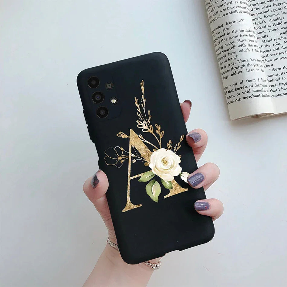 Flower Alphabet Soft TPU Case for Samsung Galaxy A Series