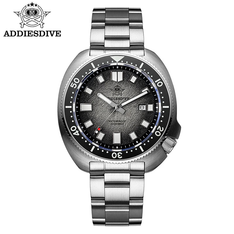 ADDIESDIVE Men Watch Sapphire Glass AR Coated Quartz Watches Luminous 200m Waterproof Turtle Diver Watch Reloj Hombre AD2511