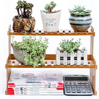 Indoor Plants Holder Wood Shelf Pot Organizer Bookshelf Balcony Bay Window Small Plant Flower Rack Storage Flower Pot Shelves