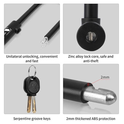 WEST BIKING Bicycle U Lock MTB Road Bike Padlock Portable Anti-theft Safety Motorcycle Scooter Cycling Lock Bicycle Accessories