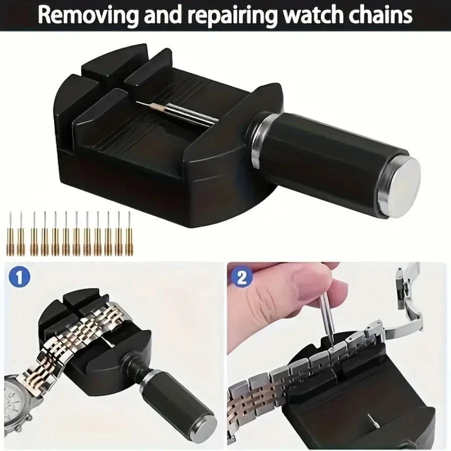 Watch Link Removal Tool Kit, Watch Band Tool Strap Chain Pin Remover Repair Tool Kit For Watch Band Strap Adjustment, Watc - Urbizia