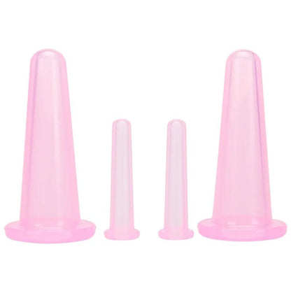 4PCS Silicone Vacuum Cupping Massage Jars Anti Cellulite Massage Facial Suction Cups Face Neck Lift Skin Scraping Beauty Tool