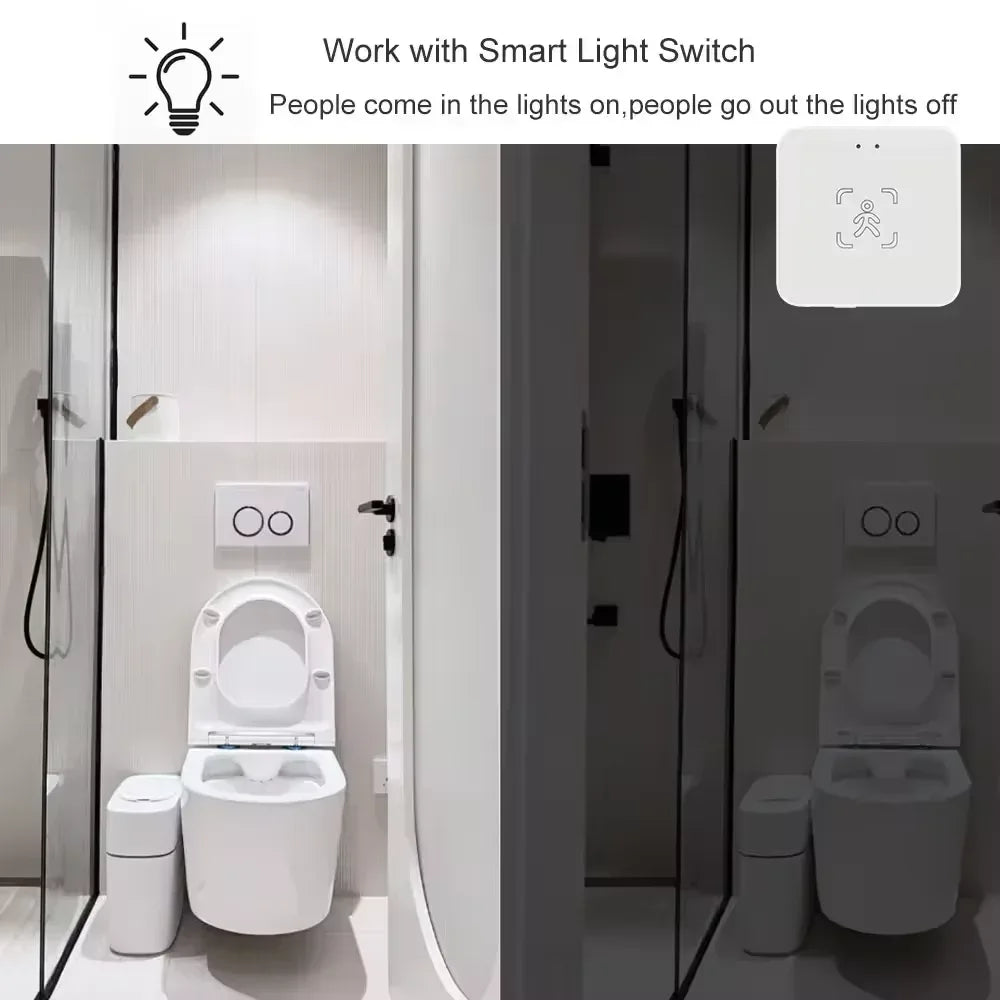 Tuya Zigbee/WiFi Smart Human Presence Sensor 24Ghz MmWave Radar Detection Luminance/Distance Detection Support Home Assistant - Urbizia