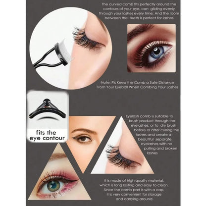 Ergonomic Eyelash Comb Separator – Curved Styling Tool