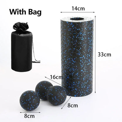 Hollow Yoga Roller Massage Peanut Ball Set EPP Fitness Foam Column For Back Pain Legs Hip Deep Tissue Stretching Muscle Relax - Urbizia