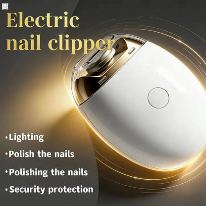 2 IN 1 Electric Nail Trimmer With LED Light Automatic Nail Grinder Trimmer For Baby Adult Mini Manicure Tools Nail Care