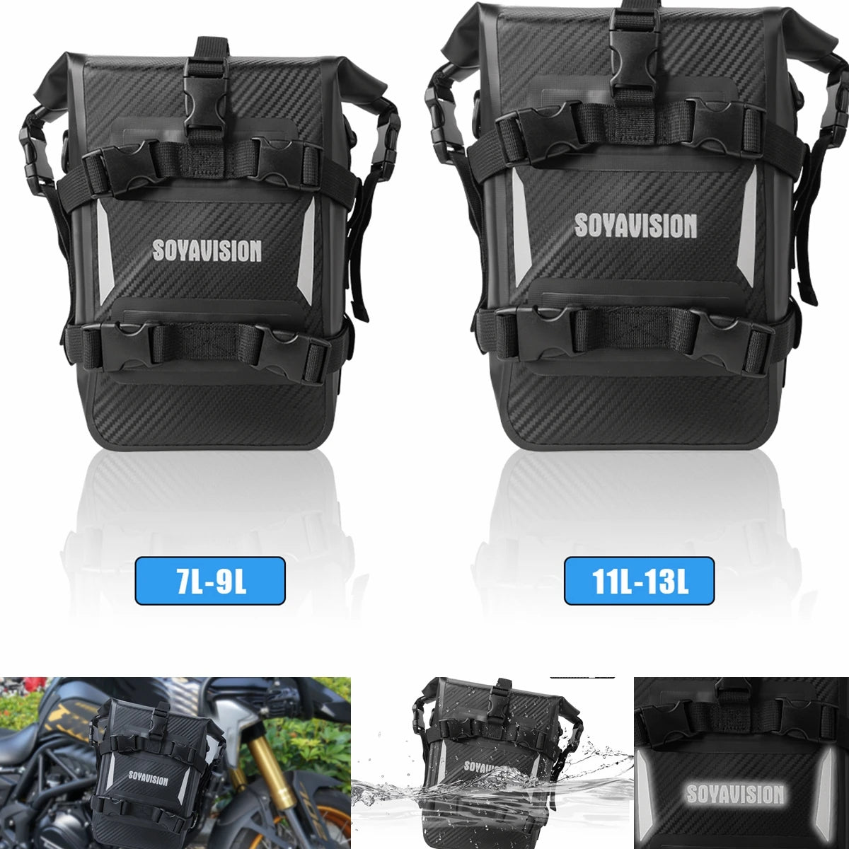 1/2PC Motorcycle Bumper Bag For BMW R1200GS R1250GS ADV For HONDA NC750X CB500X Waterproof Crash Bars Bag Bumper Repair Tool Bag