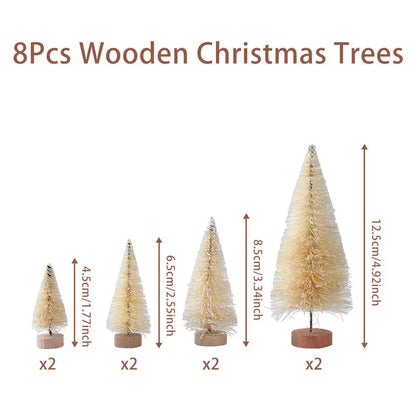 Artificial Mini Wooden Christmas Tree – Tabletop Ornament