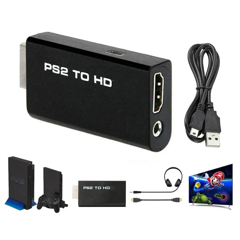PS2 to HDMI Converter 1080P HD Video Adapter