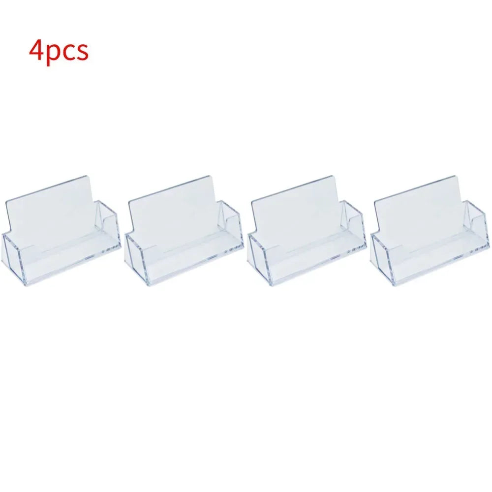 Clear Business Card Holder Organizer Office Desk Display Stand Memo Counter Accessories Tabletop Business Card Holder Case Box - Urbizia