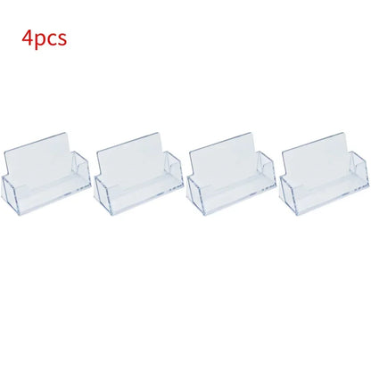 Clear Business Card Holder Organizer Office Desk Display Stand Memo Counter Accessories Tabletop Business Card Holder Case Box - Urbizia