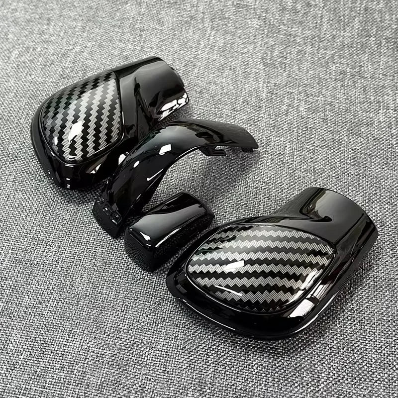 4PCS Chrome Matt With Leather Shift Knob Gear Side Cover DSG Emblem For VW Golf 6 7 R GTI Passat B7 B8 CC R20 Jetta MK6 GLI