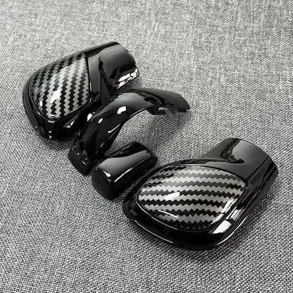 4PCS Chrome Matt With Leather Shift Knob Gear Side Cover DSG Emblem For VW Golf 6 7 R GTI Passat B7 B8 CC R20 Jetta MK6 GLI