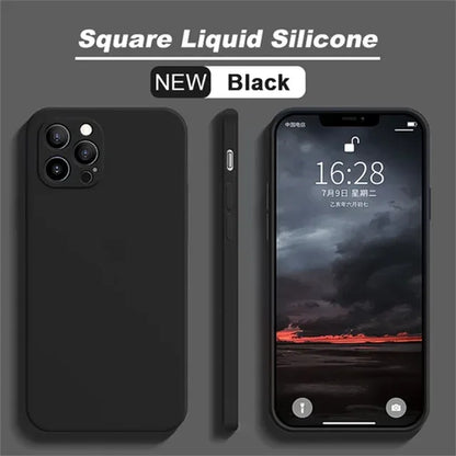 Luxury Original Liquid Silicone Case for IPhone 14 13 12 11 Pro Max Shockproof Case
