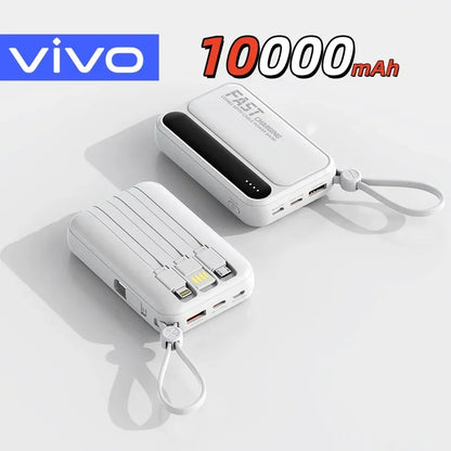 120W Fast Charging Power Bank with Built-in Cables