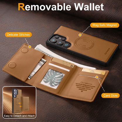 Magnetic Detachable Leather Case For Samsung Galaxy S26 S25 S24 Ultra S23 S22 Plus A17 A37 A57 A16 A36 A56 A15 A35 A55 Wallet