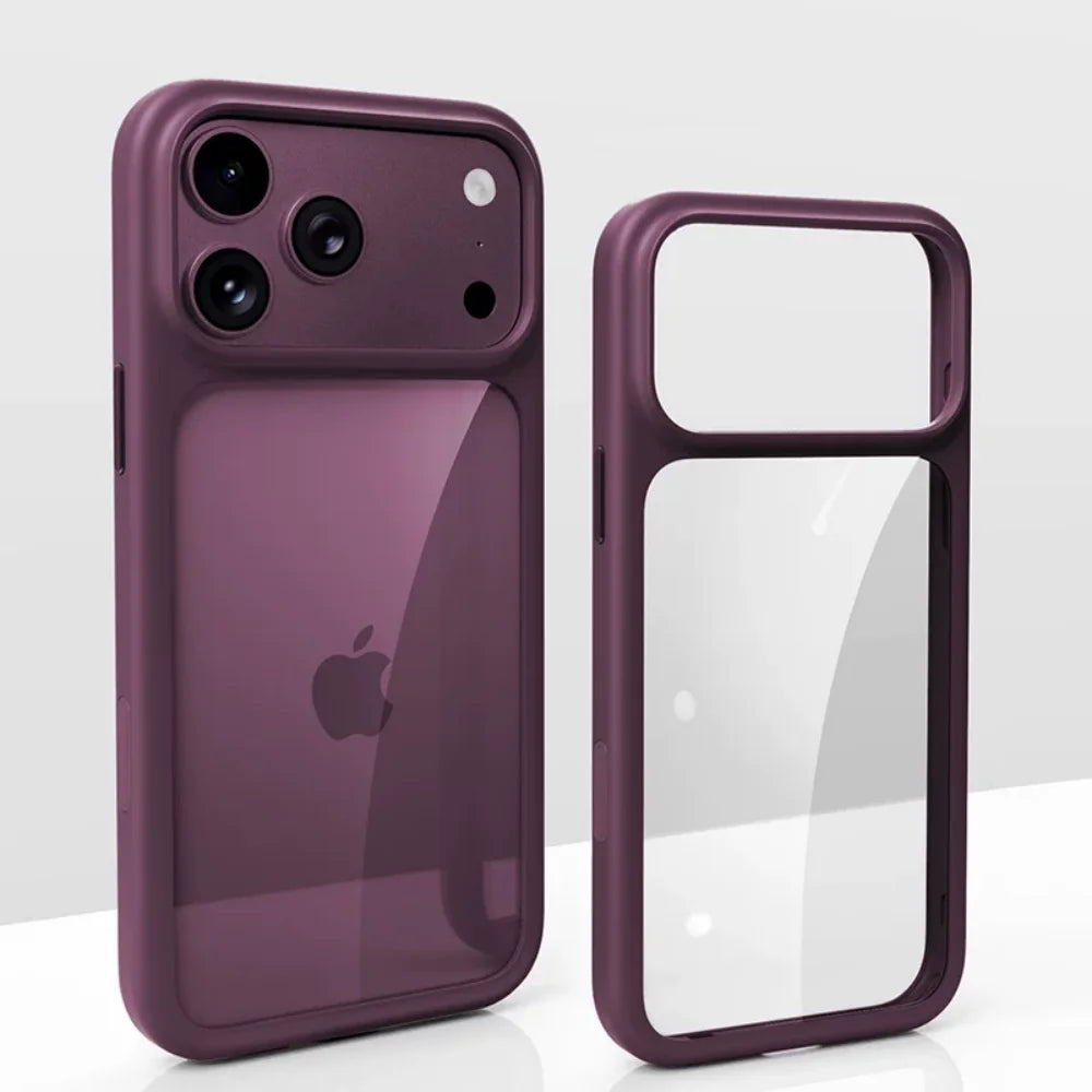 Smart Camera Touch Button Crystal Clear Blackplate Phone Case For iPhone 18 17 Pro Max 18Pro Soft Silicone Edge Shockproof Cover