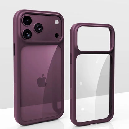 Smart Camera Touch Button Crystal Clear Blackplate Phone Case For iPhone 18 17 Pro Max 18Pro Soft Silicone Edge Shockproof Cover