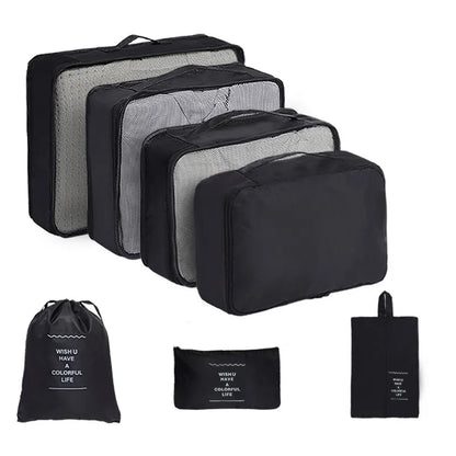 7/8/9/10/11 Pcs Set Travel Organizer Storage Bags Suitcase Packing Cubes Set Cases Portable Luggage Clothes Shoe Tidy Pouch