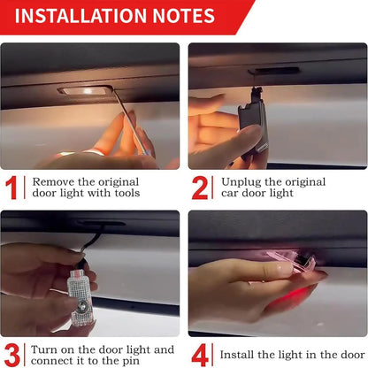 2PCS Welcome Light For E60 E46 E61 F07 F10 F11 F18 E63 E65 E90 E92E93 E91 F30 LED Car Door Projector Welcome Ghost Shadow Light