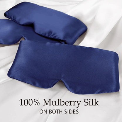 Mulberry Silk Sleeping Mask Eyepatch Blocking Light Eyemask Eyeshade Soft Padded Slaapmasker Travel Sleeping Aid for Sleep Patch